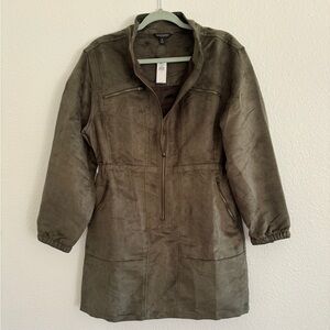 NWT Banana Republic Vegan Green Suede Mini Dress - Size M